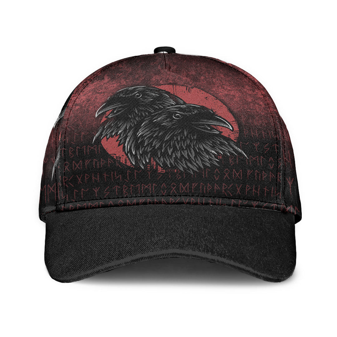 Adeenyc Classic Cap -Huginn And Muninn Birds Norse Mythology Crow Hunters Wildlife Animals Baseball Cap Trucker Hats Custom Hats Gifts For Men & Women