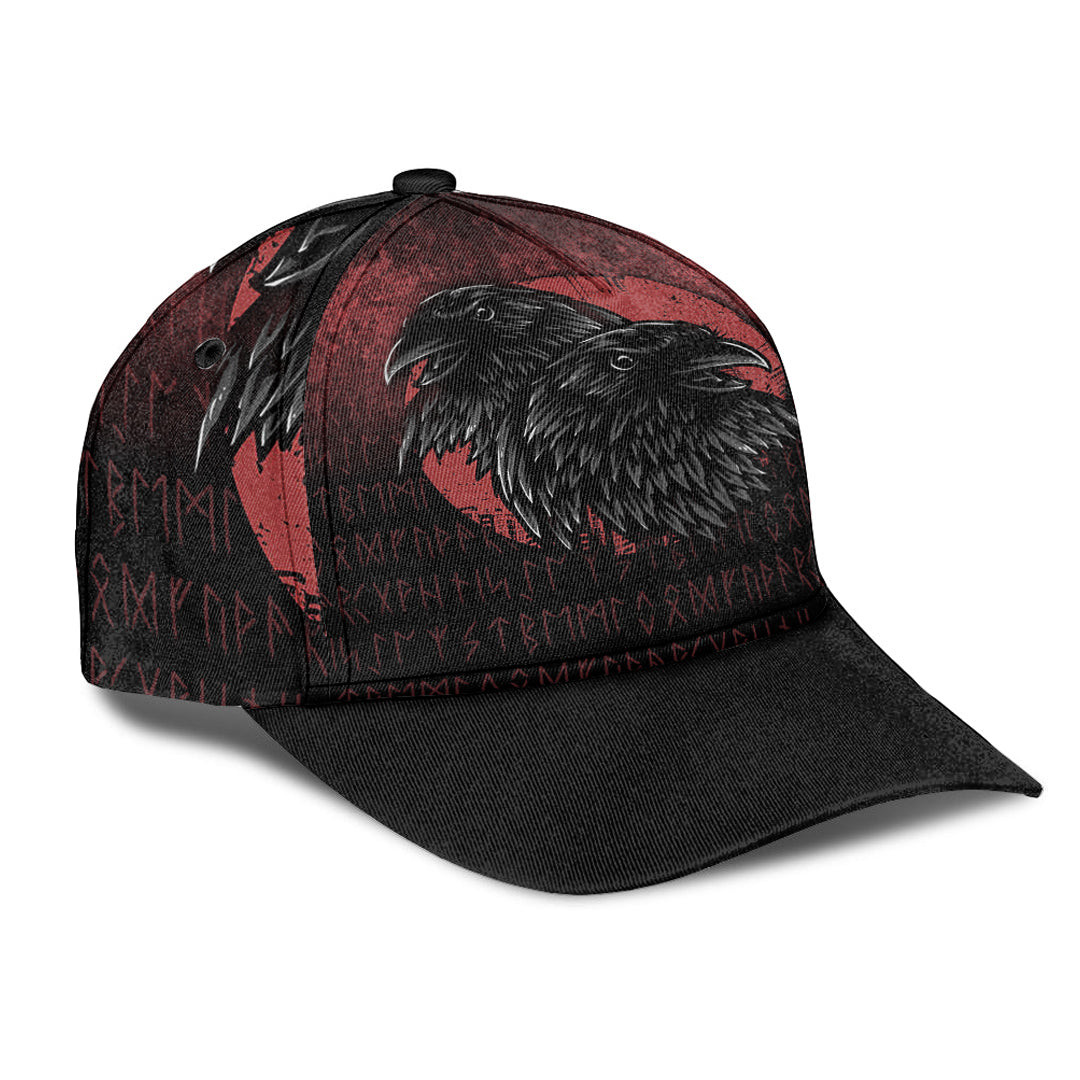 Adeenyc Classic Cap -Huginn And Muninn Birds Norse Mythology Crow Hunters Wildlife Animals Baseball Cap Trucker Hats Custom Hats Gifts For Men & Women