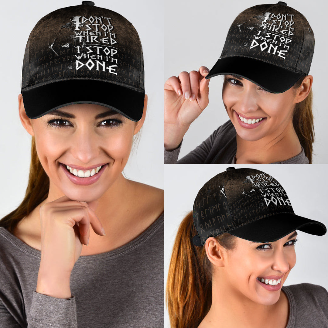 Adeenyc Classic Cap -I Don't Stop When I'm Tired I Stop When I'm Done Baseball Cap Trucker Hats Custom Hats Gifts For Men & Women