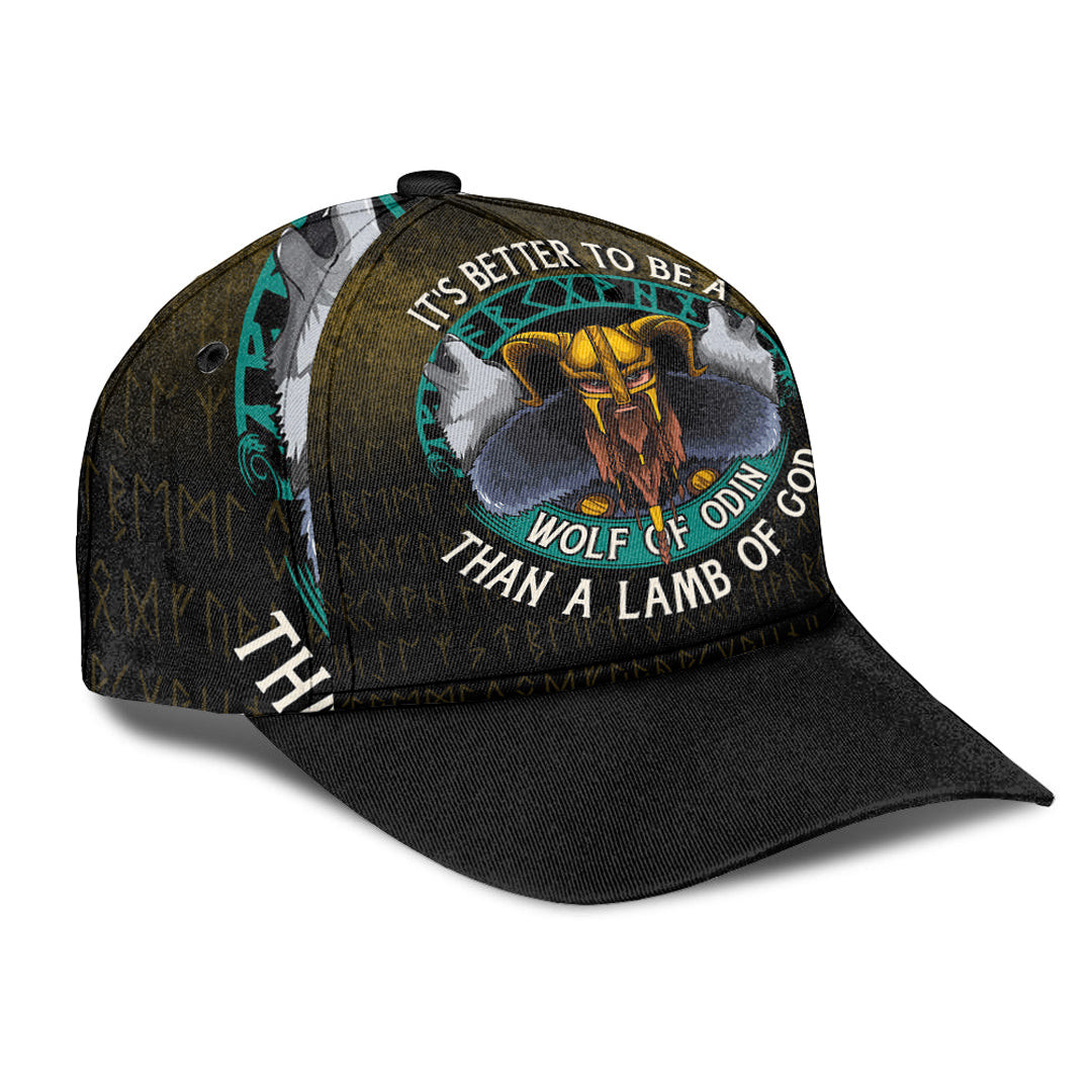 Adeenyc Classic Cap -Its Better To Be A Wolf Of Odin Than A Lamb Of God Baseball Cap Trucker Hats Custom Hats Gifts For Men & Women