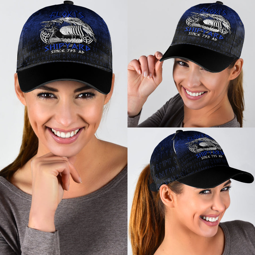 Adeenyc Classic Cap -Kattegat Longboat Raven Norse Mythology Flokis Shipyard Baseball Cap Trucker Hats Custom Hats Gifts For Men & Women