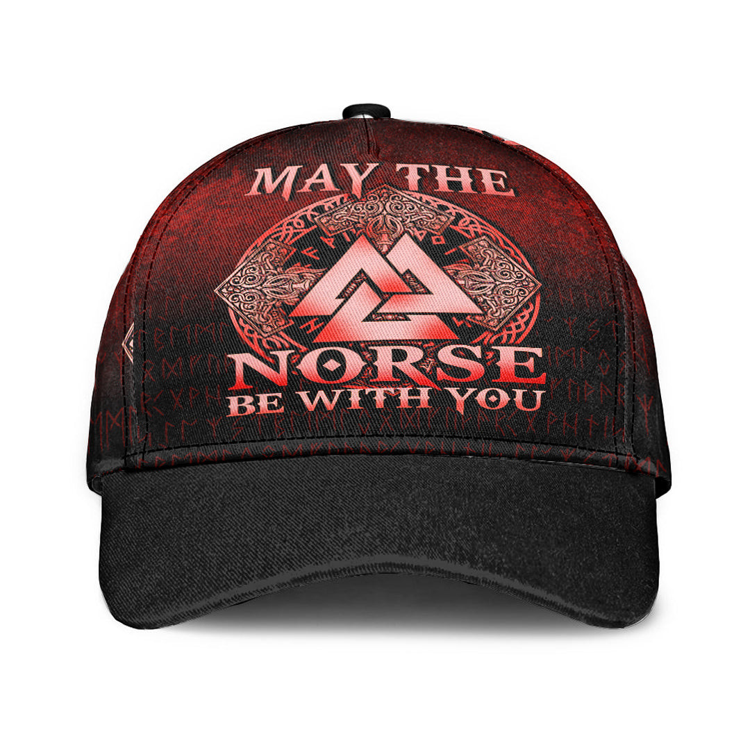 Adeenyc Classic Cap - May The Norse Be With You Viking - Red Version Baseball Cap Trucker Hats Custom Hats Gifts For Men & Women