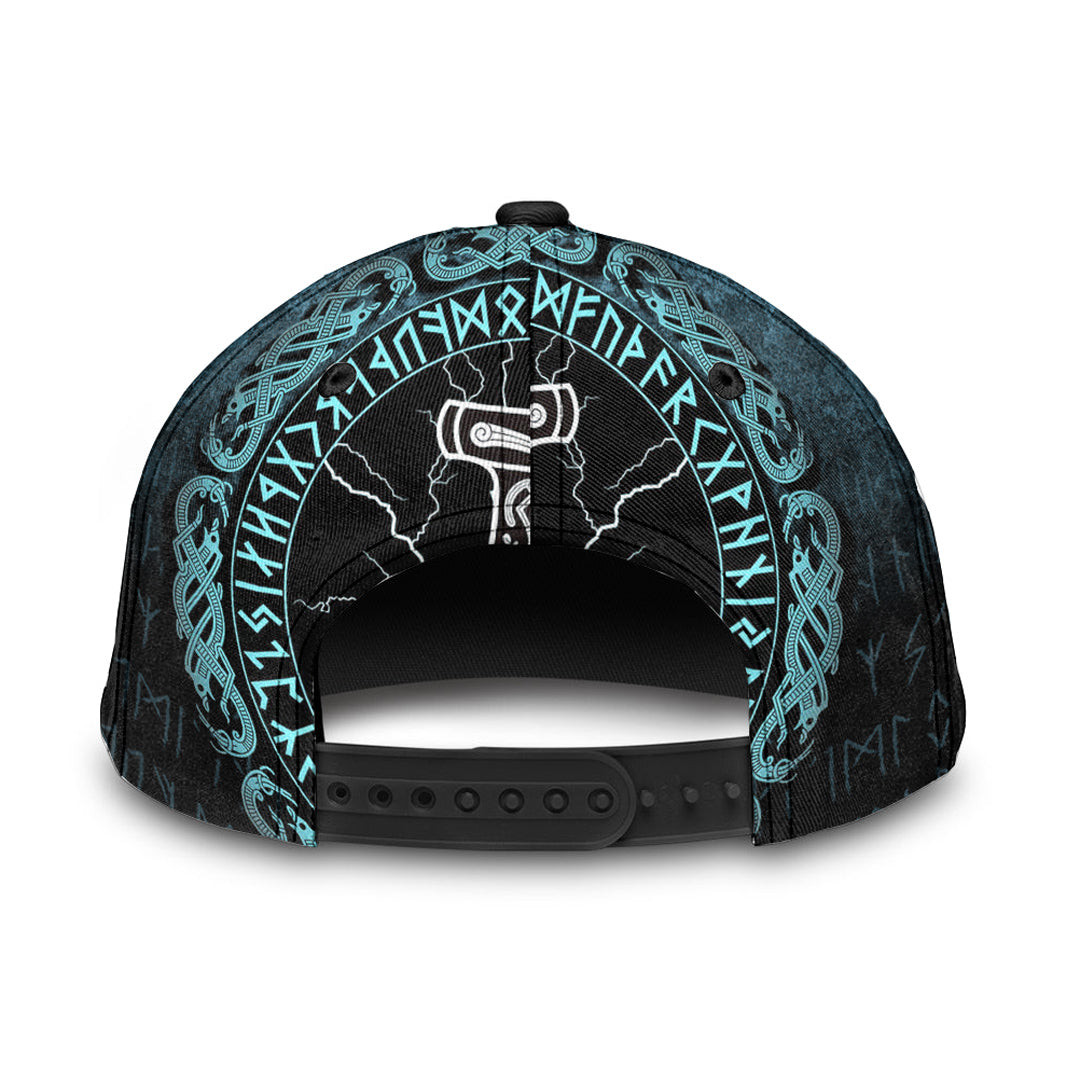 Adeenyc Classic Cap -Mjolnir Hammer of Thor Runes Baseball Cap Trucker Hats Custom Hats Gifts For Men & Women