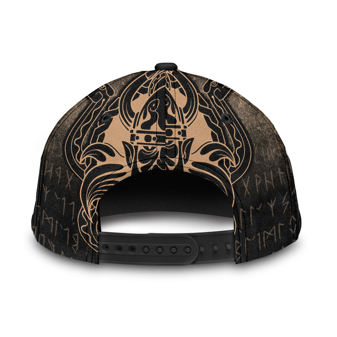 Adeenyc Classic Cap - Nordic Warrior Valhalla Norse - Gold Version Baseball Cap Trucker Hats Custom Hats Gifts For Men & Women