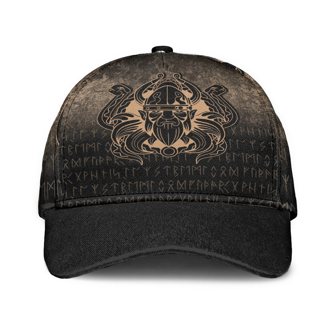 Adeenyc Classic Cap - Nordic Warrior Valhalla Norse - Gold Version Baseball Cap Trucker Hats Custom Hats Gifts For Men & Women