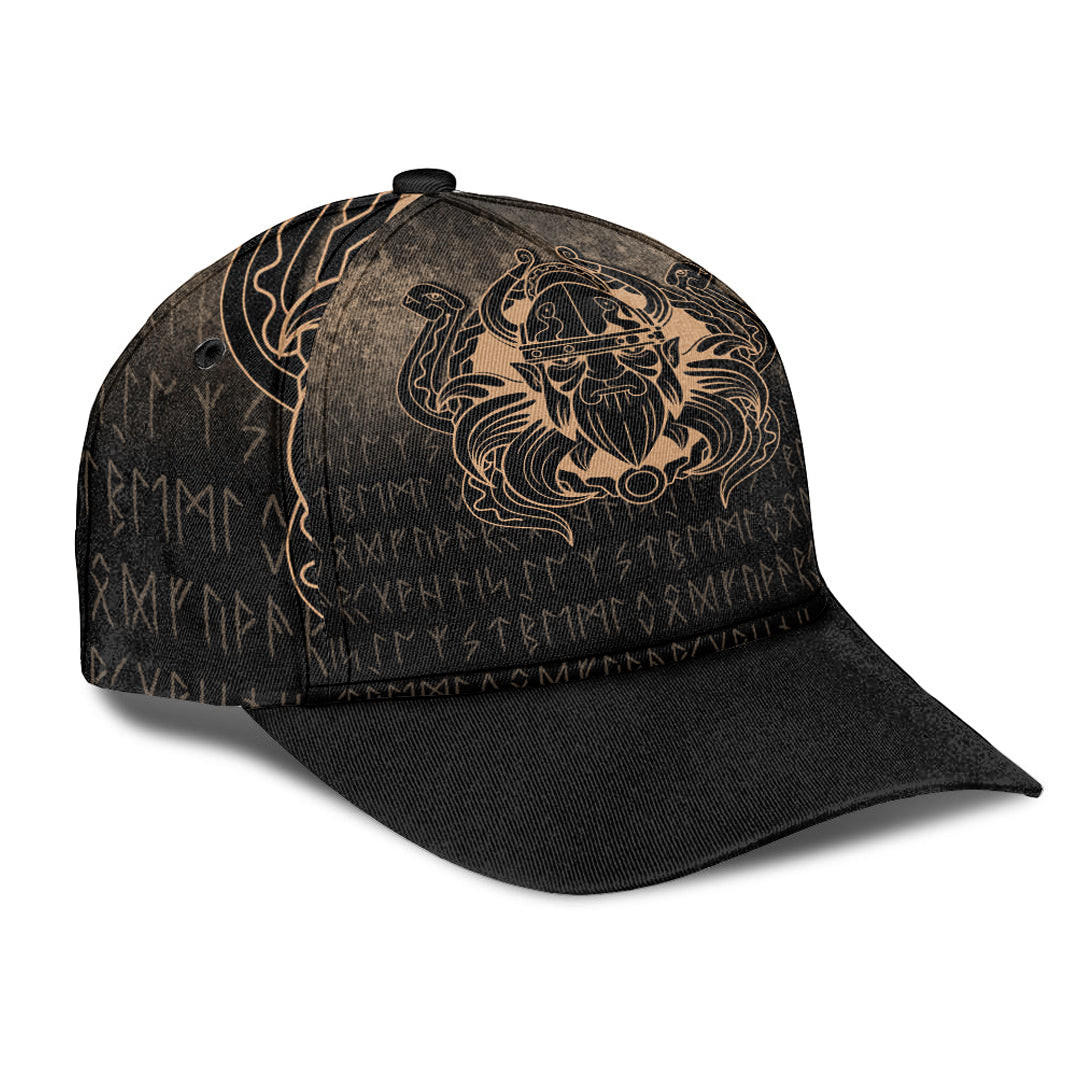 Adeenyc Classic Cap - Nordic Warrior Valhalla Norse - Gold Version Baseball Cap Trucker Hats Custom Hats Gifts For Men & Women