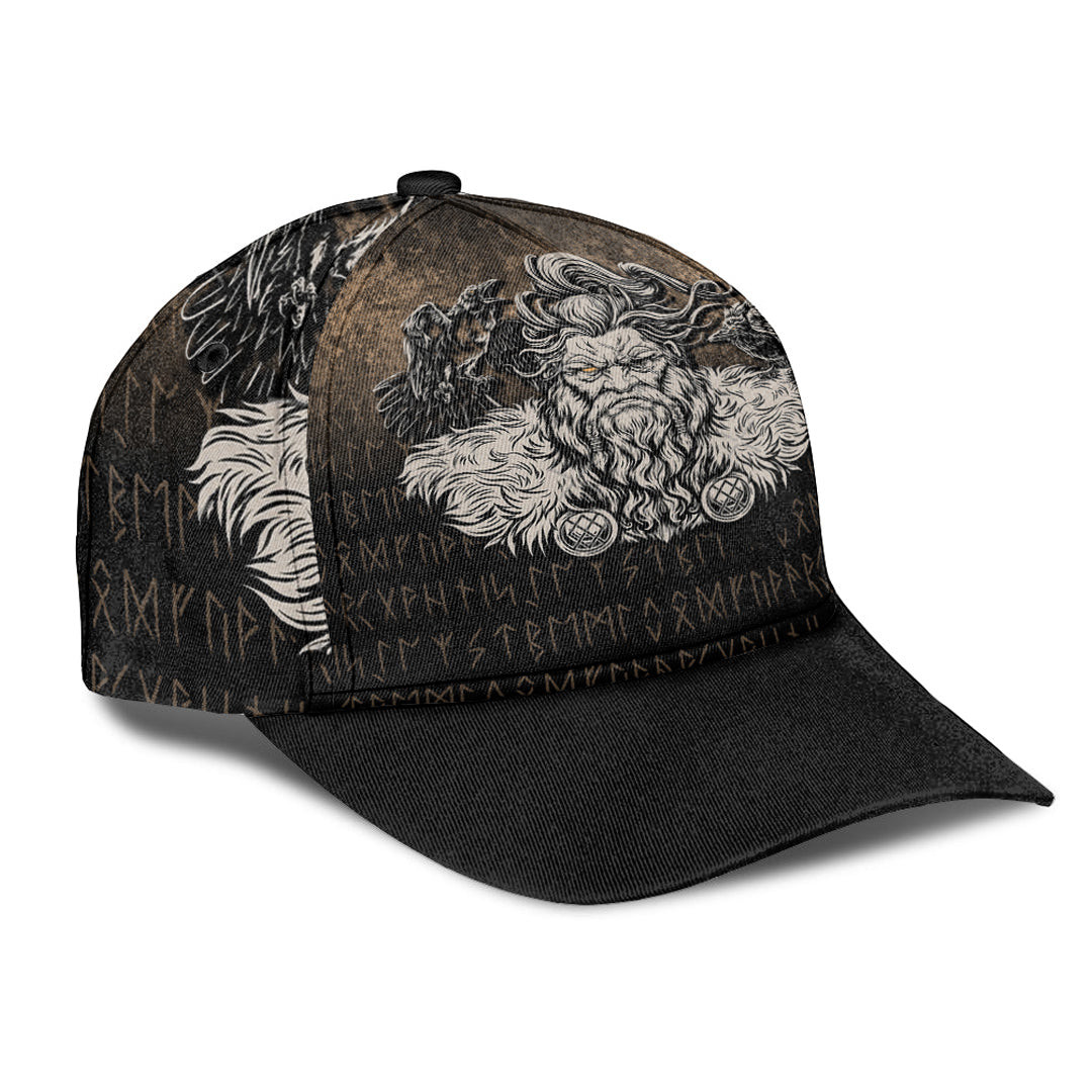 Adeenyc Classic Cap - Norse Viking Mythology Allfather Odin Huginn Muninn Baseball Cap Trucker Hats Custom Hats Gifts For Men & Women