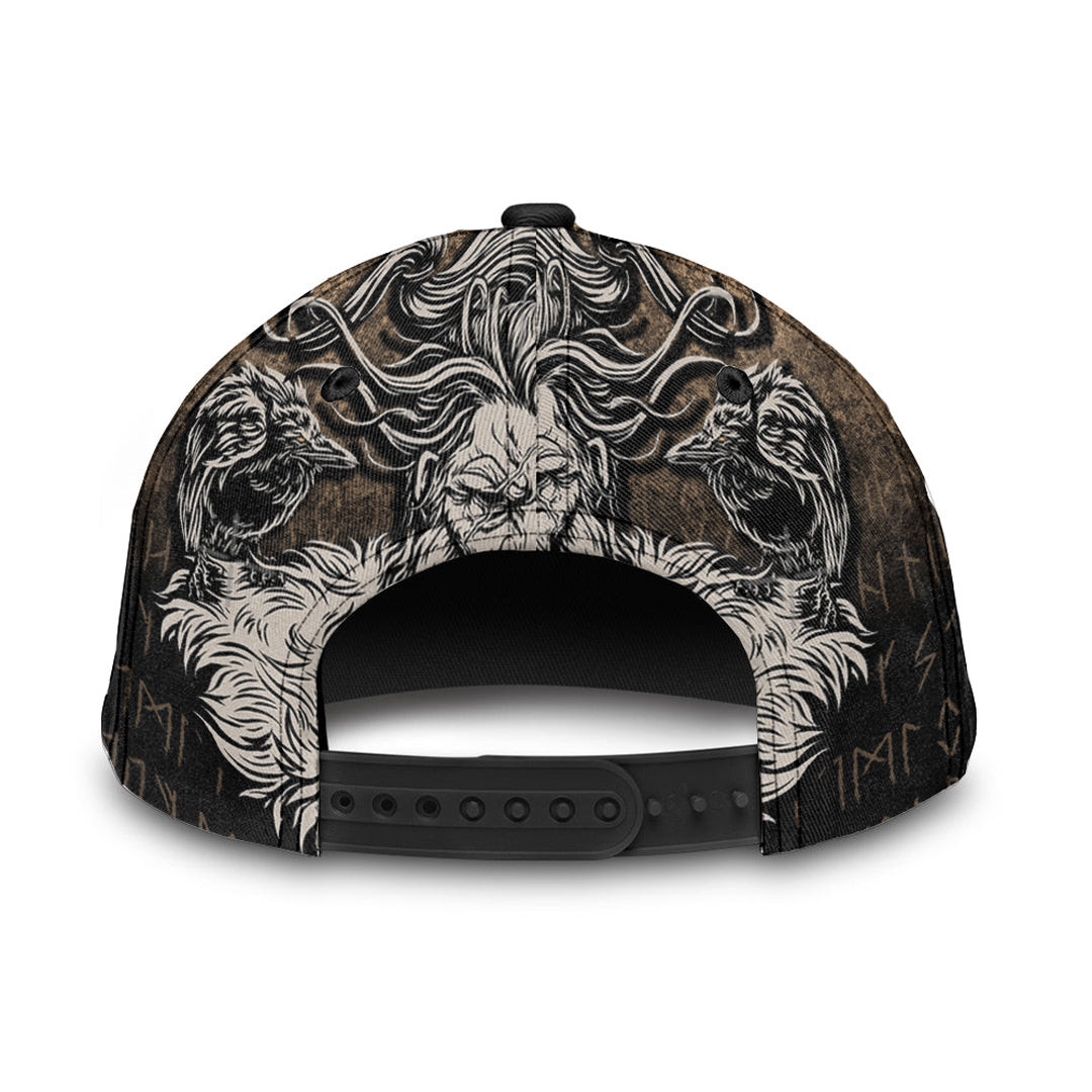 Adeenyc Classic Cap - Norse Viking Mythology Allfather Odin Huginn Muninn Baseball Cap Trucker Hats Custom Hats Gifts For Men & Women
