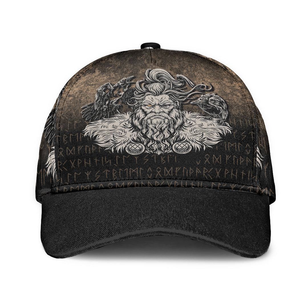 Adeenyc Classic Cap - Norse Viking Mythology Allfather Odin Huginn Muninn Baseball Cap Trucker Hats Custom Hats Gifts For Men & Women