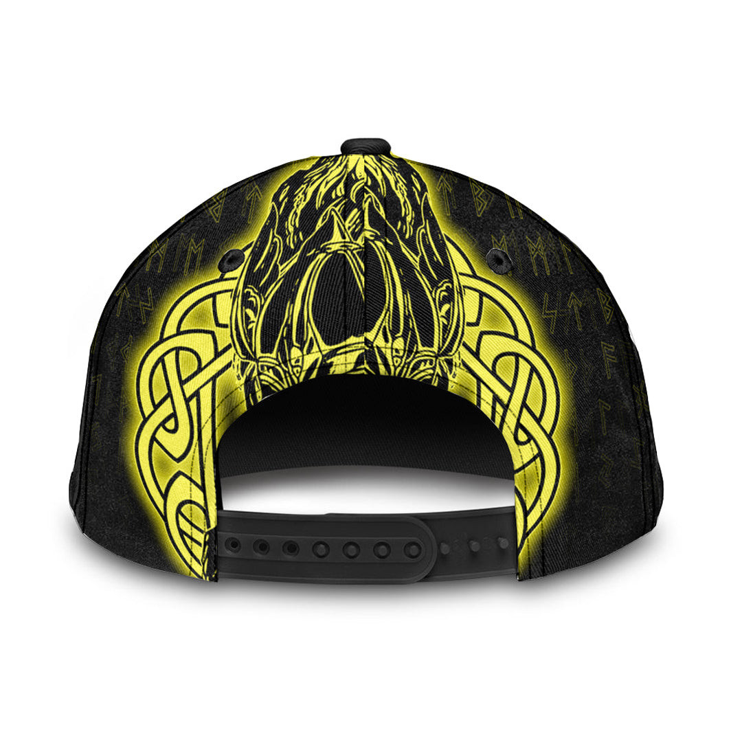 Adeenyc Classic Cap - Odin Raven Gold Viking Baseball Cap Trucker Hats Custom Hats Gifts For Men & Women