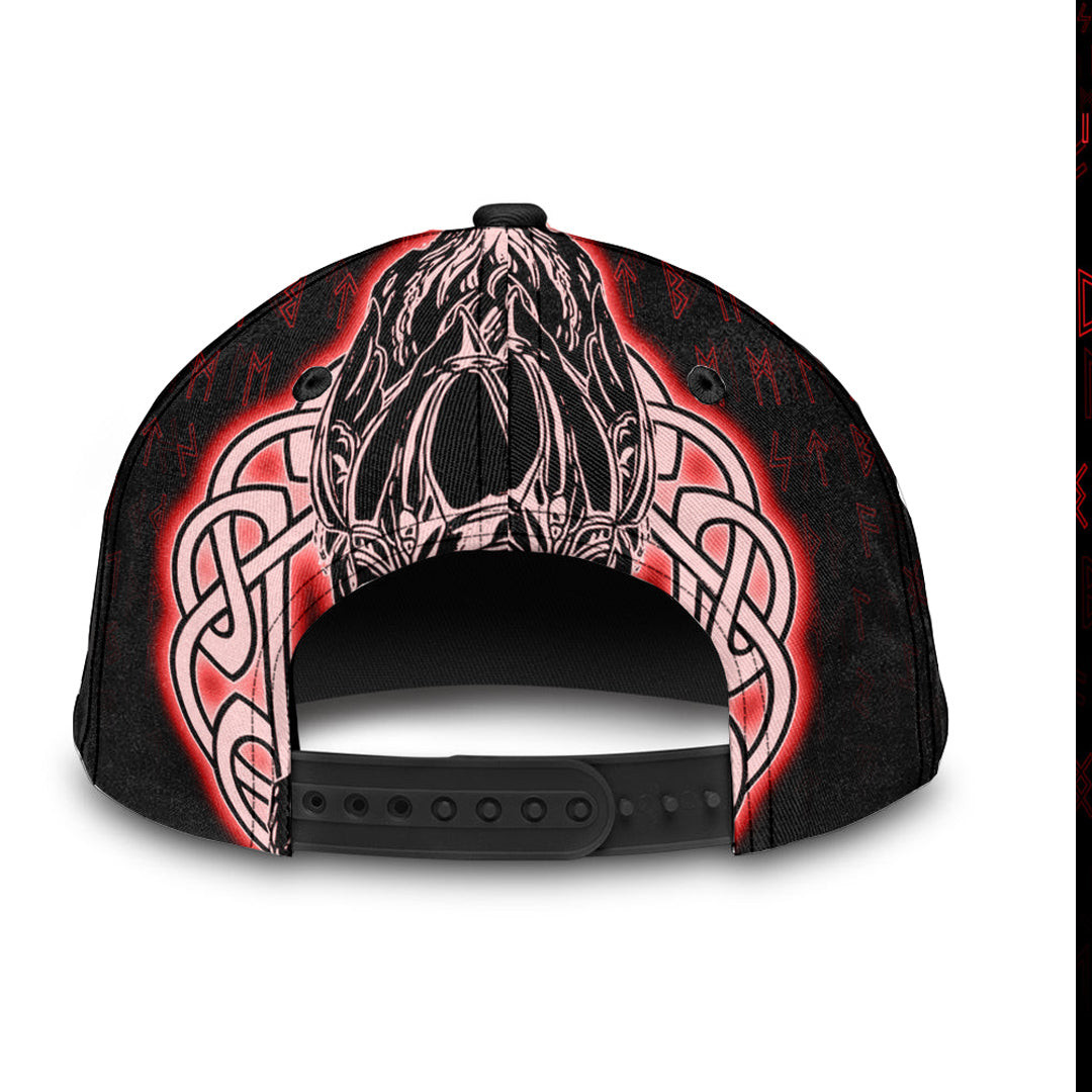 Adeenyc Classic Cap - Odin Raven Red Viking Baseball Cap Trucker Hats Custom Hats Gifts For Men & Women