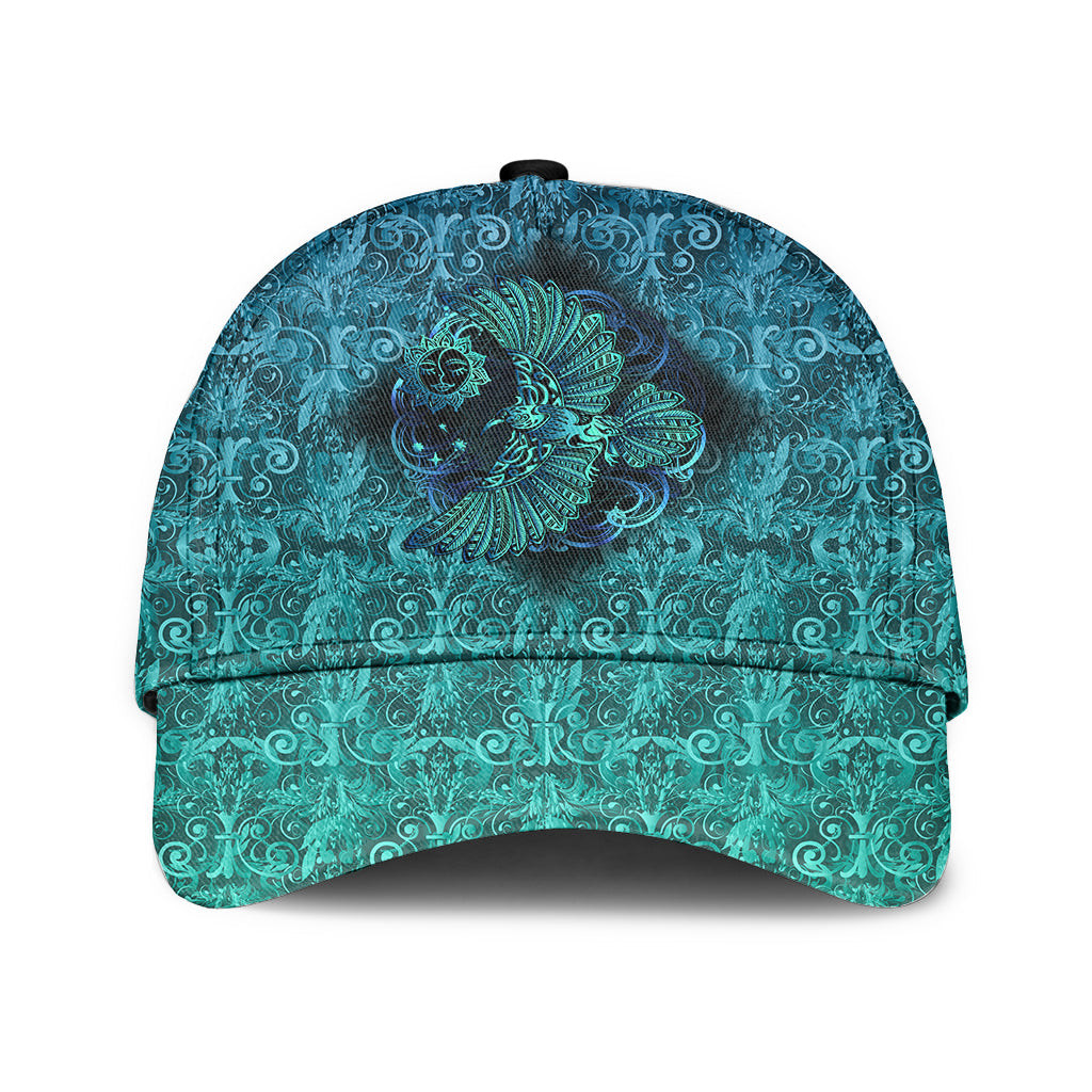 Adeenyc Classic Cap - Odin's Celtic Raven on the Background Yggdrasil Tree Cyan Celtic Tattoo Baseball Cap Trucker Hats Custom Hats Gifts For Men & Women