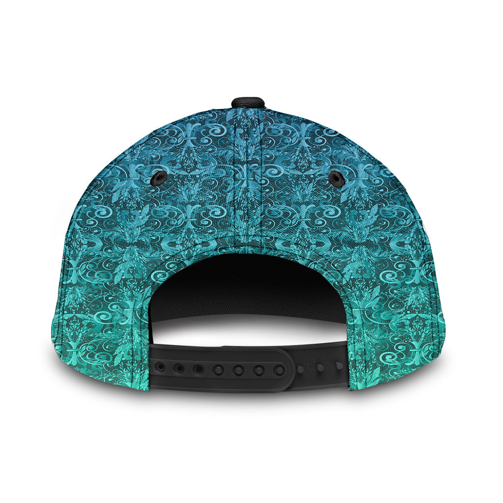 Adeenyc Classic Cap - Odin's Celtic Raven on the Background Yggdrasil Tree Cyan Celtic Tattoo Baseball Cap Trucker Hats Custom Hats Gifts For Men & Women