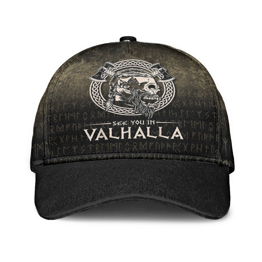 Adeenyc Classic Cap - See You In Valhalla Viking Baseball Cap Trucker Hats Custom Hats Gifts For Men & Women