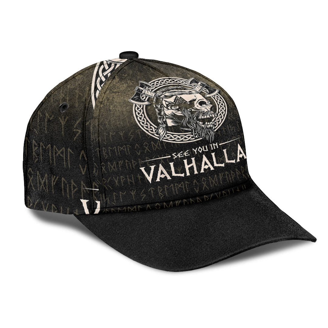 Adeenyc Classic Cap - See You In Valhalla Viking Baseball Cap Trucker Hats Custom Hats Gifts For Men & Women