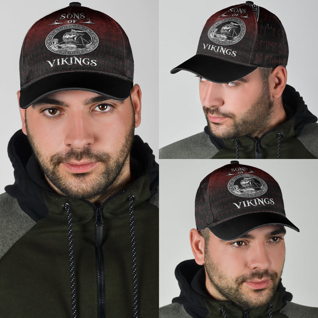 Adeenyc Classic Cap - Sons of Vikings Baseball Cap Trucker Hats Custom Hats Gifts For Men & Women