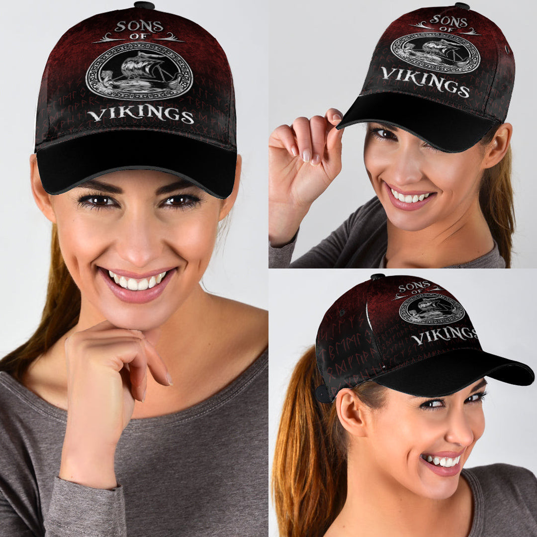 Adeenyc Classic Cap - Sons of Vikings Baseball Cap Trucker Hats Custom Hats Gifts For Men & Women