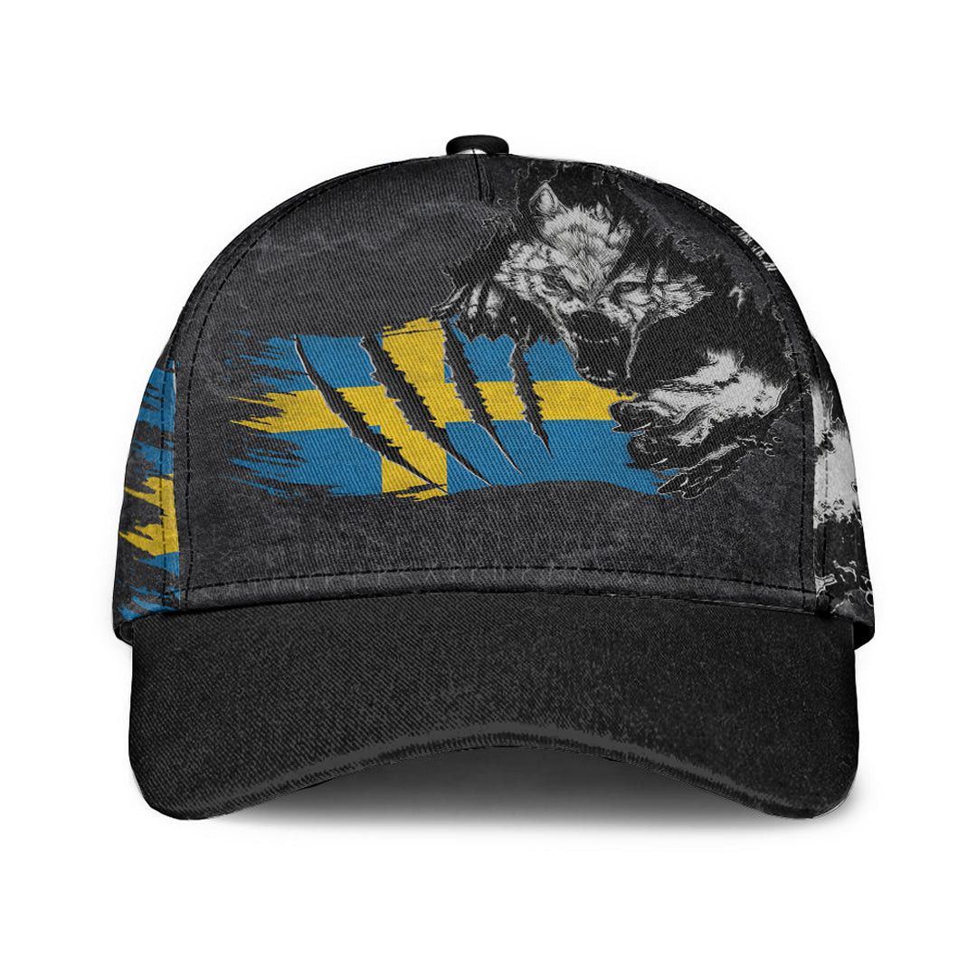 Adeenyc Classic Cap - Sweden Wolf Raven Baseball Cap Trucker Hats Custom Hats Gifts For Men & Women