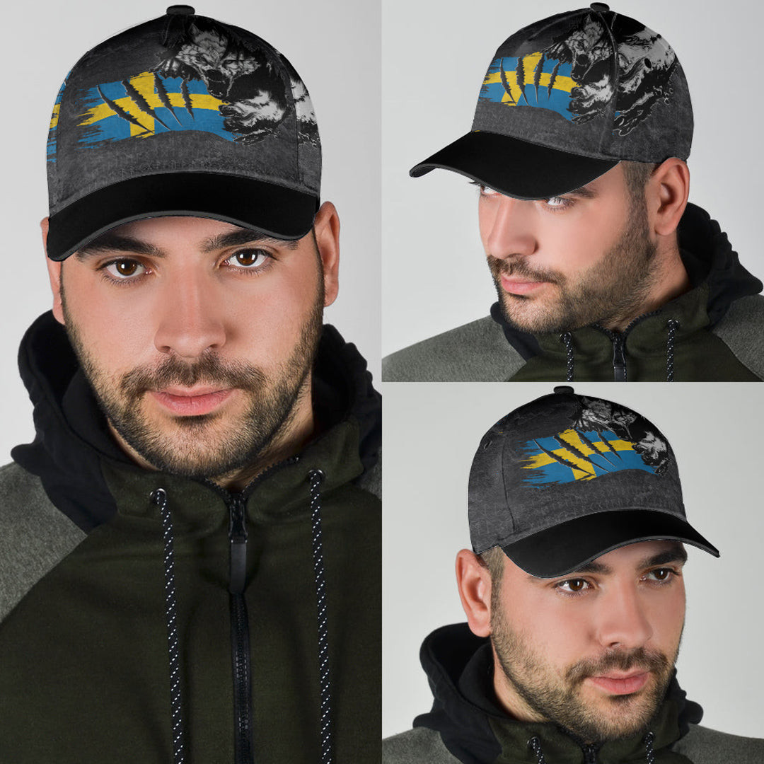 Adeenyc Classic Cap - Sweden Wolf Raven Baseball Cap Trucker Hats Custom Hats Gifts For Men & Women