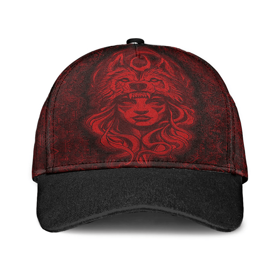 Adeenyc Classic Cap - Valkyries And Wolf Moon Red Viking Baseball Cap Trucker Hats Custom Hats Gifts For Men & Women