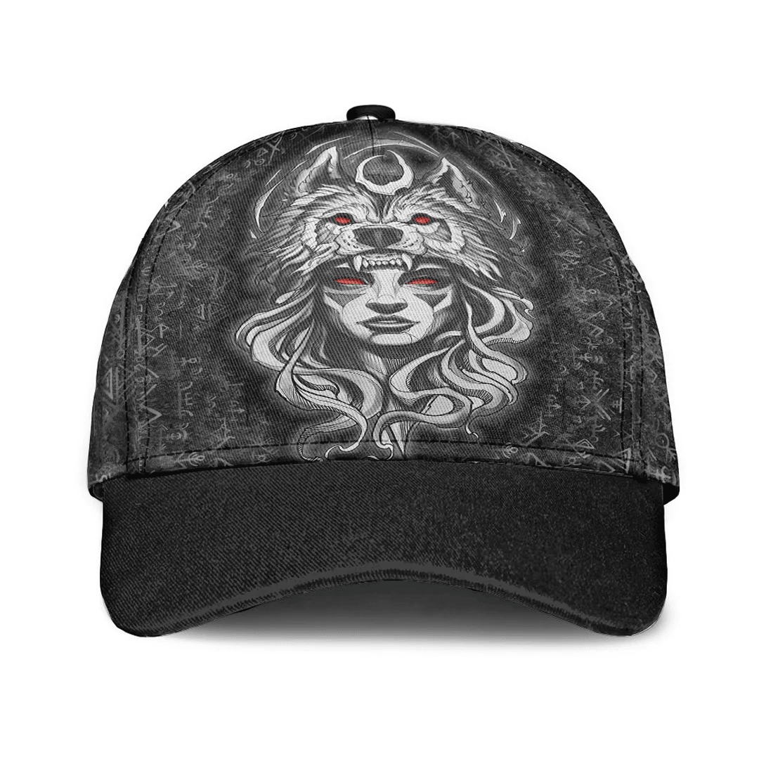 Adeenyc Classic Cap - Valkyries And Wolf Moon Viking Baseball Cap Trucker Hats Custom Hats Gifts For Men & Women