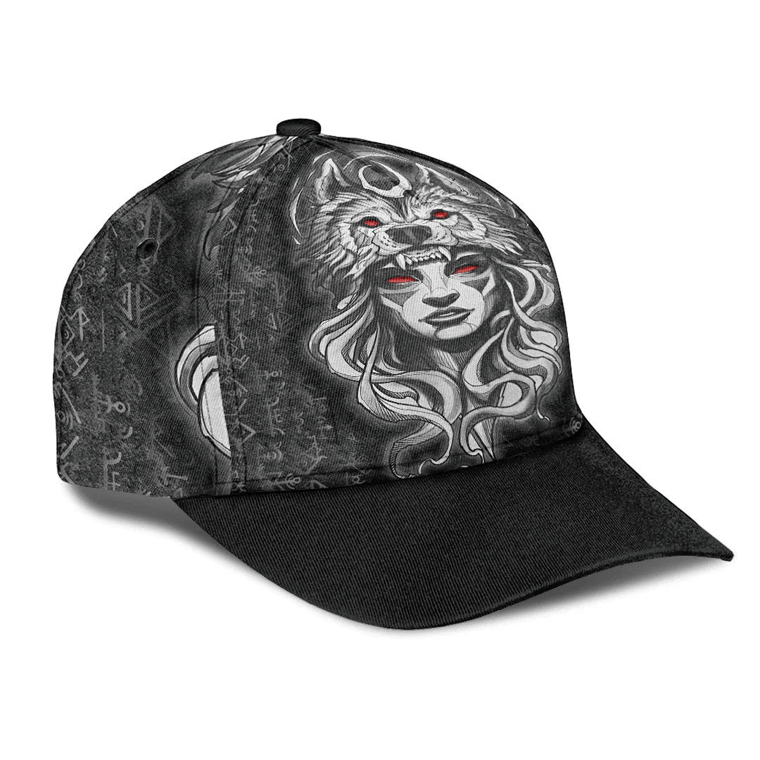 Adeenyc Classic Cap – Valkyries And Wolf Moon Viking Baseball Cap Trucker Hats Custom Hats Gifts For Men & Women