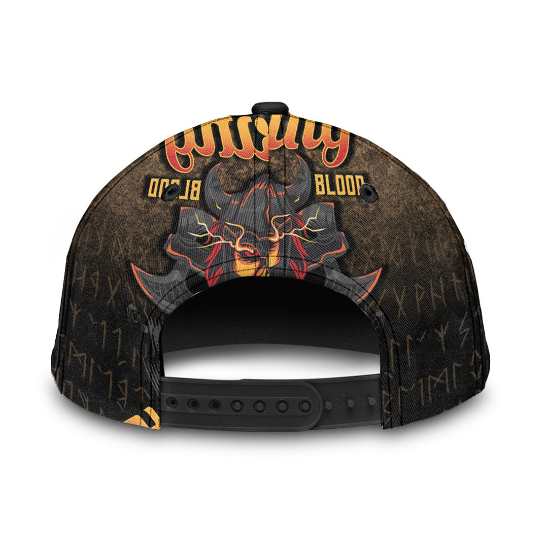 Adeenyc Classic Cap - Viking Blood Run Through My Veins Baseball Cap Trucker Hats Custom Hats Gifts For Men & Women