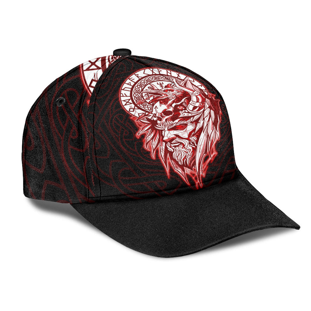 Adeenyc Classic Cap - Viking Odin Red Baseball Cap Trucker Hats Custom Hats Gifts For Men & Women