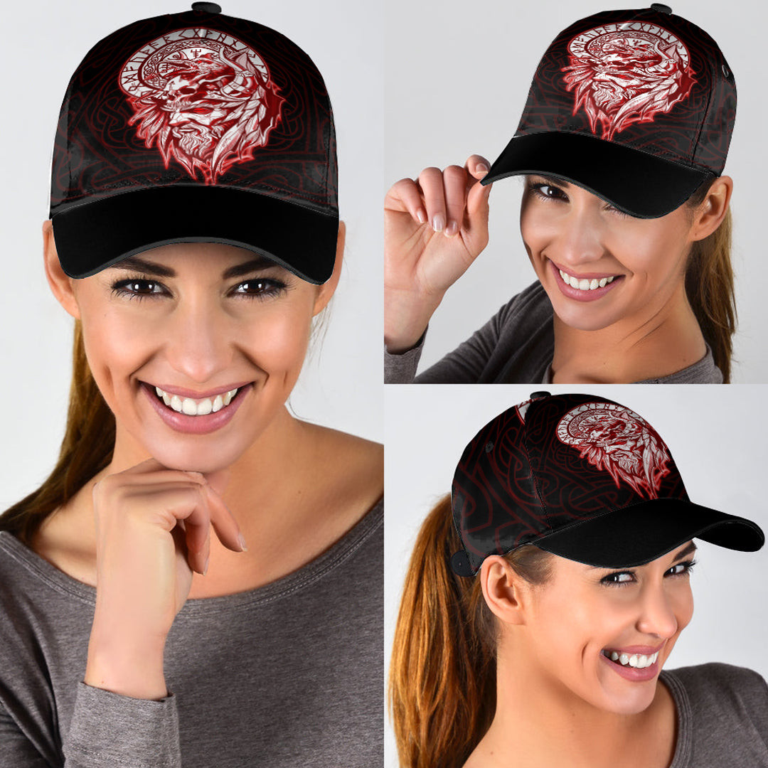 Adeenyc Classic Cap - Viking Odin Red Baseball Cap Trucker Hats Custom Hats Gifts For Men & Women