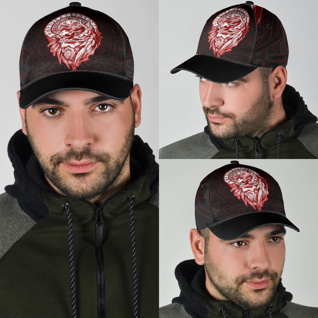 Adeenyc Classic Cap - Viking Odin Red Baseball Cap Trucker Hats Custom Hats Gifts For Men & Women