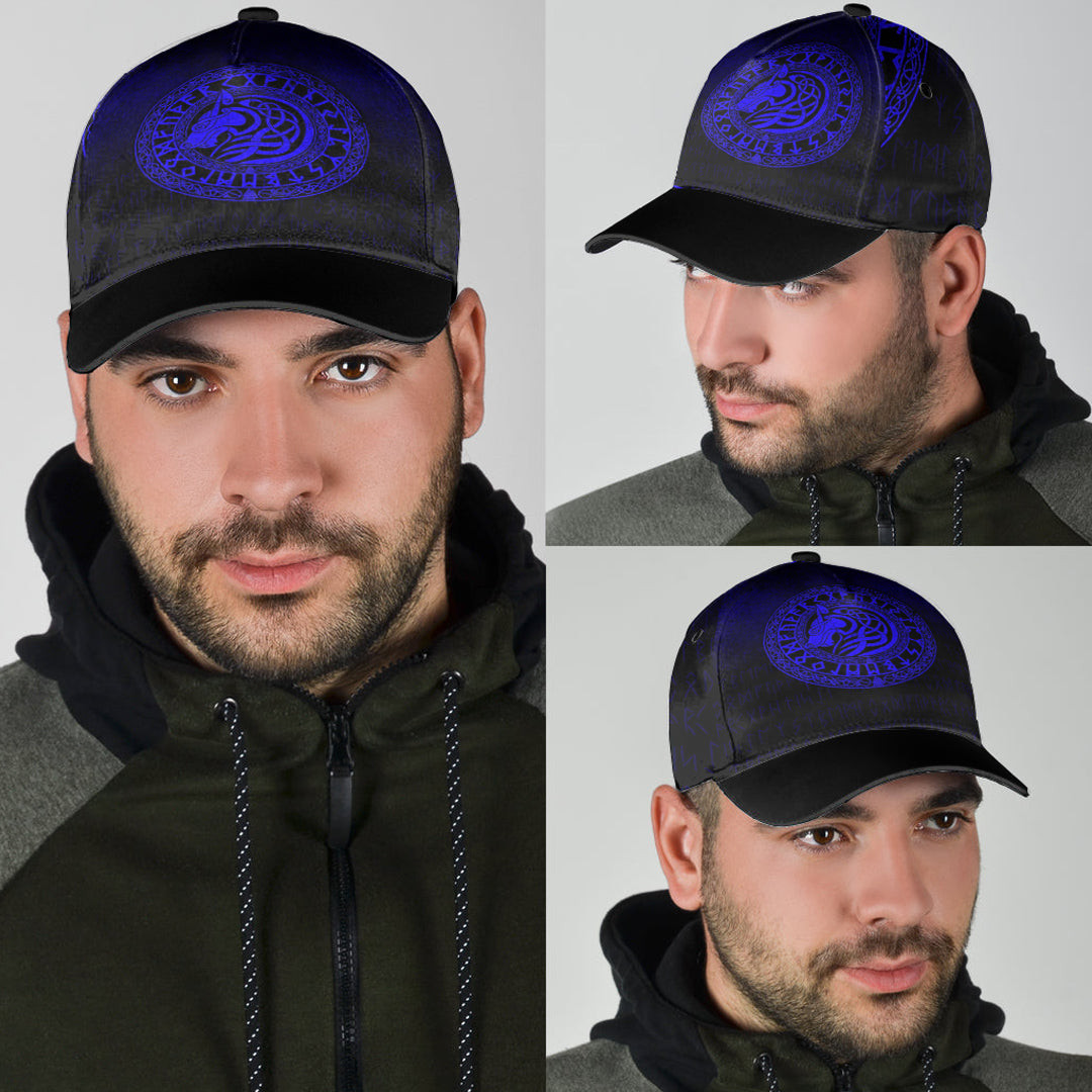 Adeenyc Classic Cap - Viking Wolf - Blue Version Baseball Cap Trucker Hats Custom Hats Gifts For Men & Women