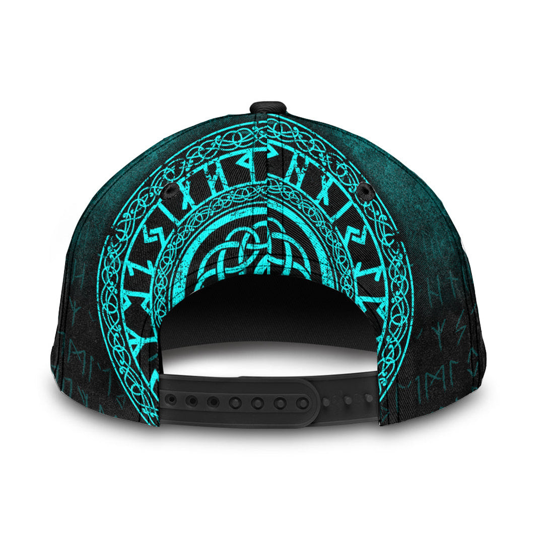 Adeenyc Classic Cap - Viking Wolf - Cyan Version Baseball Cap Trucker Hats Custom Hats Gifts For Men & Women