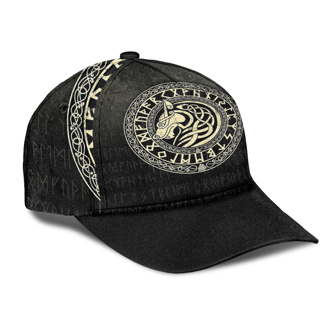 Adeenyc Classic Cap - Viking Wolf - Gold Version Baseball Cap Trucker Hats Custom Hats Gifts For Men & Women