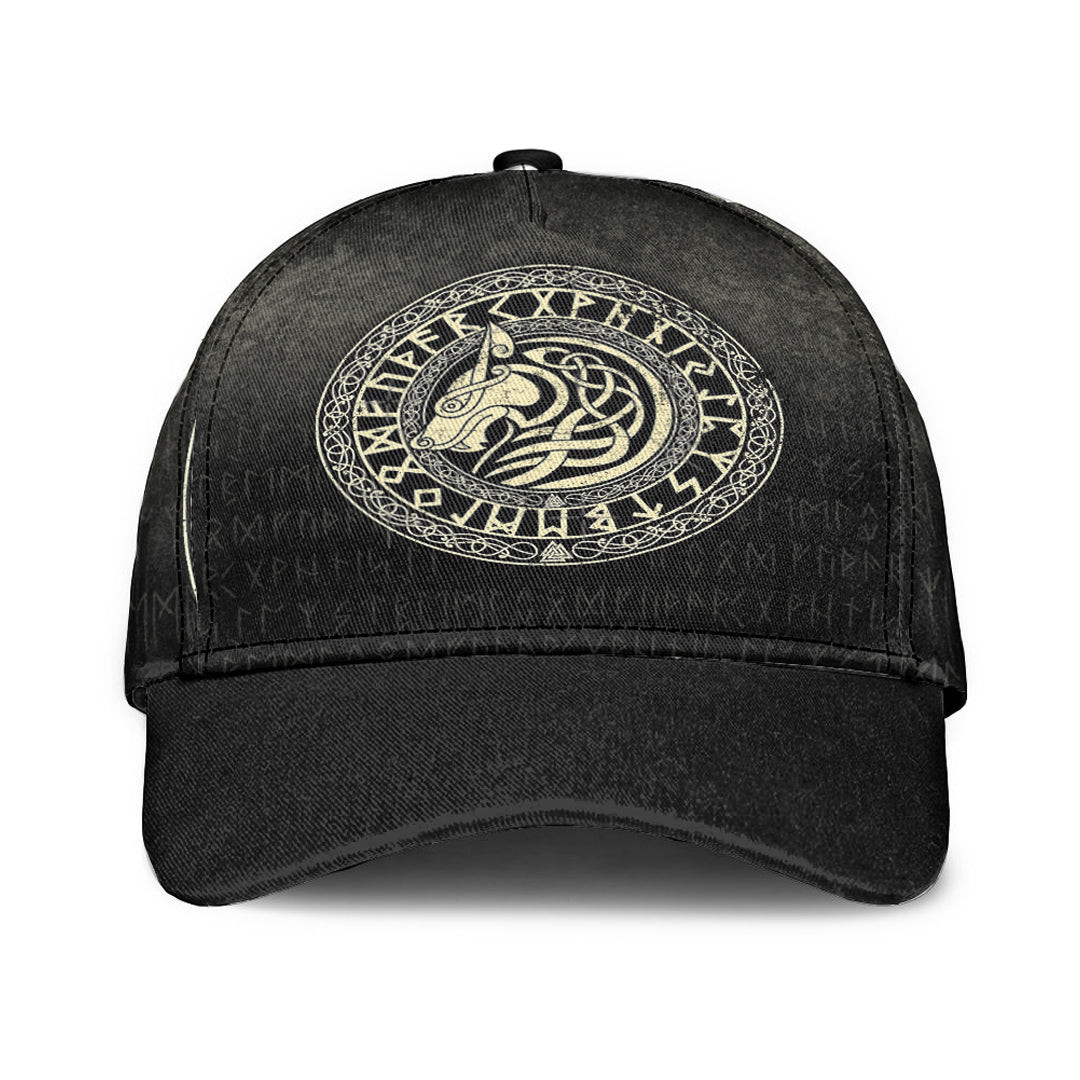 Adeenyc Classic Cap - Viking Wolf - Gold Version Baseball Cap Trucker Hats Custom Hats Gifts For Men & Women