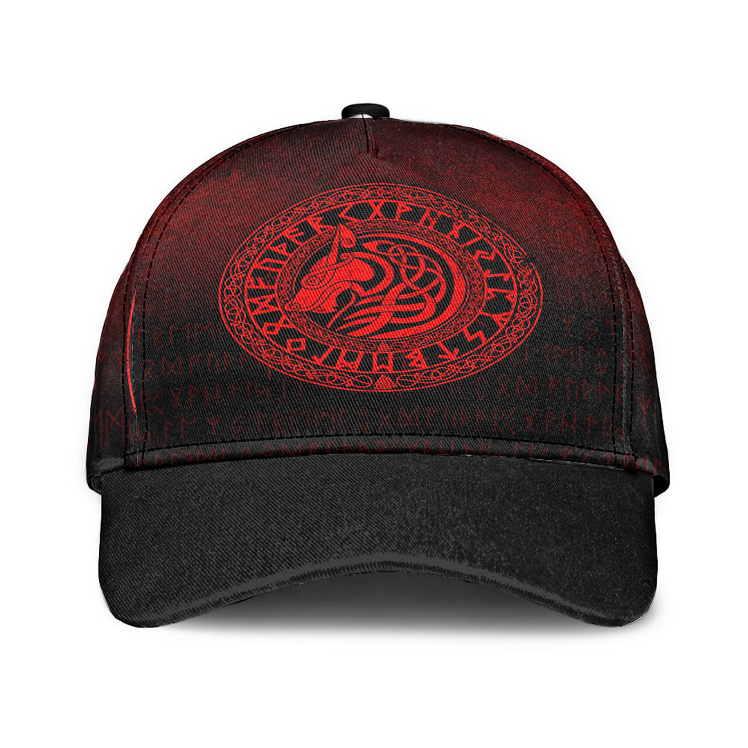 Adeenyc Classic Cap - Viking Wolf - Red Version Baseball Cap Trucker Hats Custom Hats Gifts For Men & Women