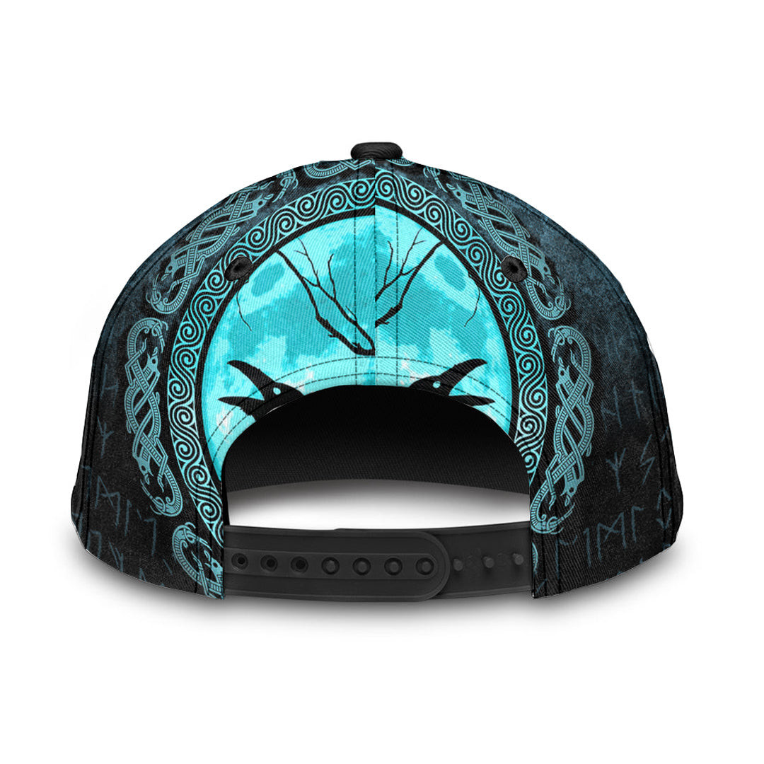 Adeenyc Classic Cap - Vikings Huginn Muninn OdinÃƒÂ¢Ã¢â€šÂ¬Ã¢â€žÂ¢s Ravens - Cyan Version Baseball Cap Trucker Hats Custom Hats Gifts For Men & Women