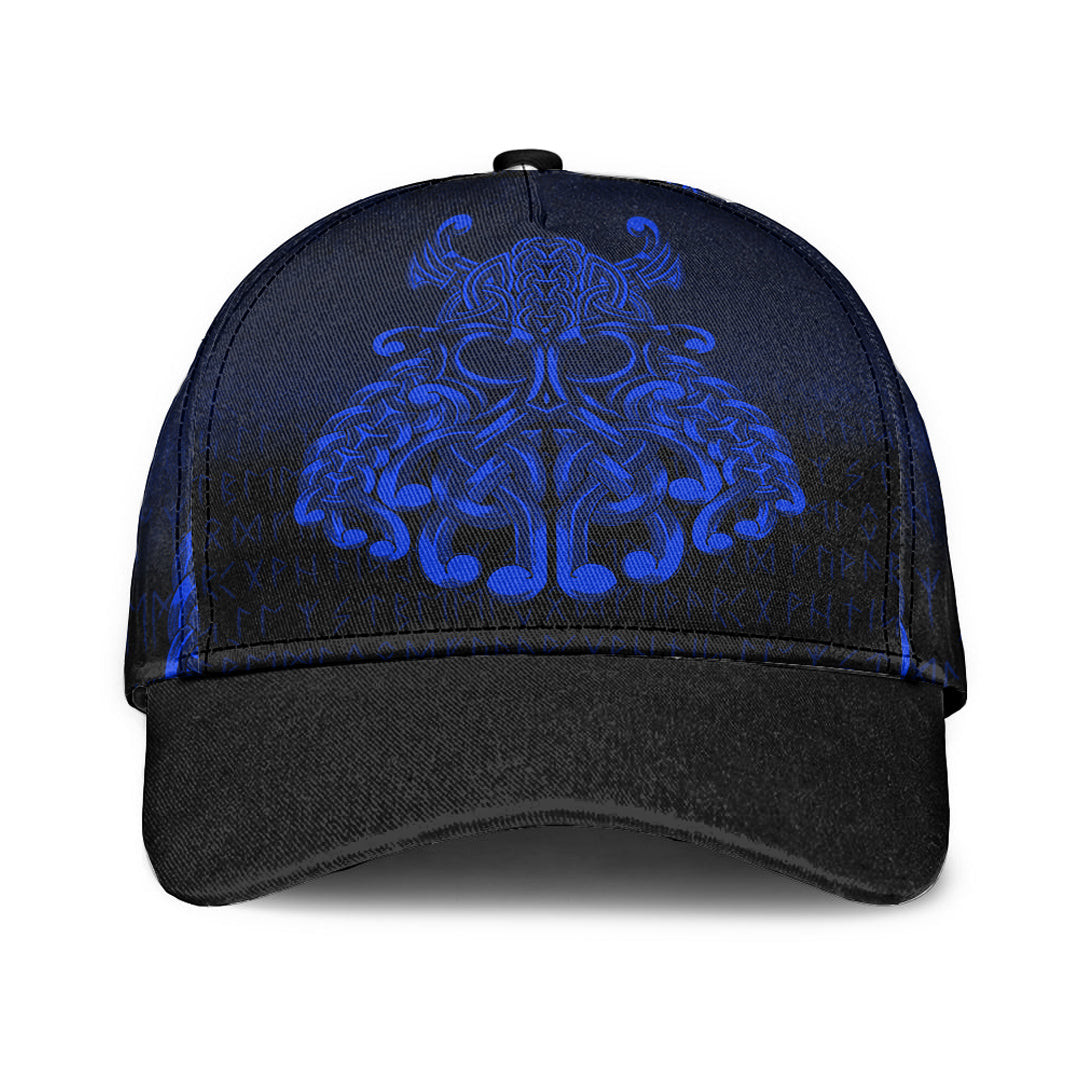 Adeenyc Classic Cap - Vikings Odin Valhalla - Blue Version Baseball Cap Trucker Hats Custom Hats Gifts For Men & Women