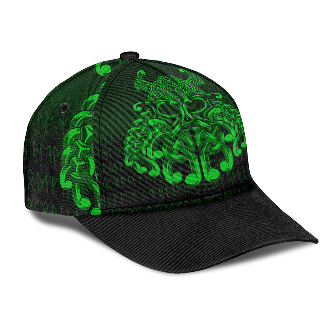 Adeenyc Classic Cap - Vikings Odin Valhalla - Green Version Baseball Cap Trucker Hats Custom Hats Gifts For Men & Women