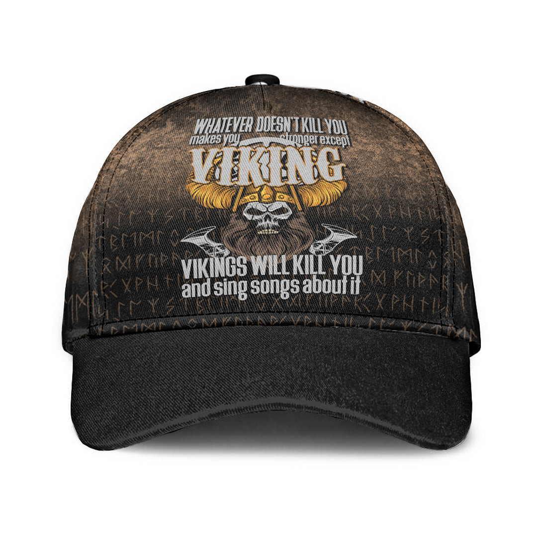 Adeenyc Classic Cap - Vikings Will Kill You Baseball Cap Trucker Hats Custom Hats Gifts For Men & Women