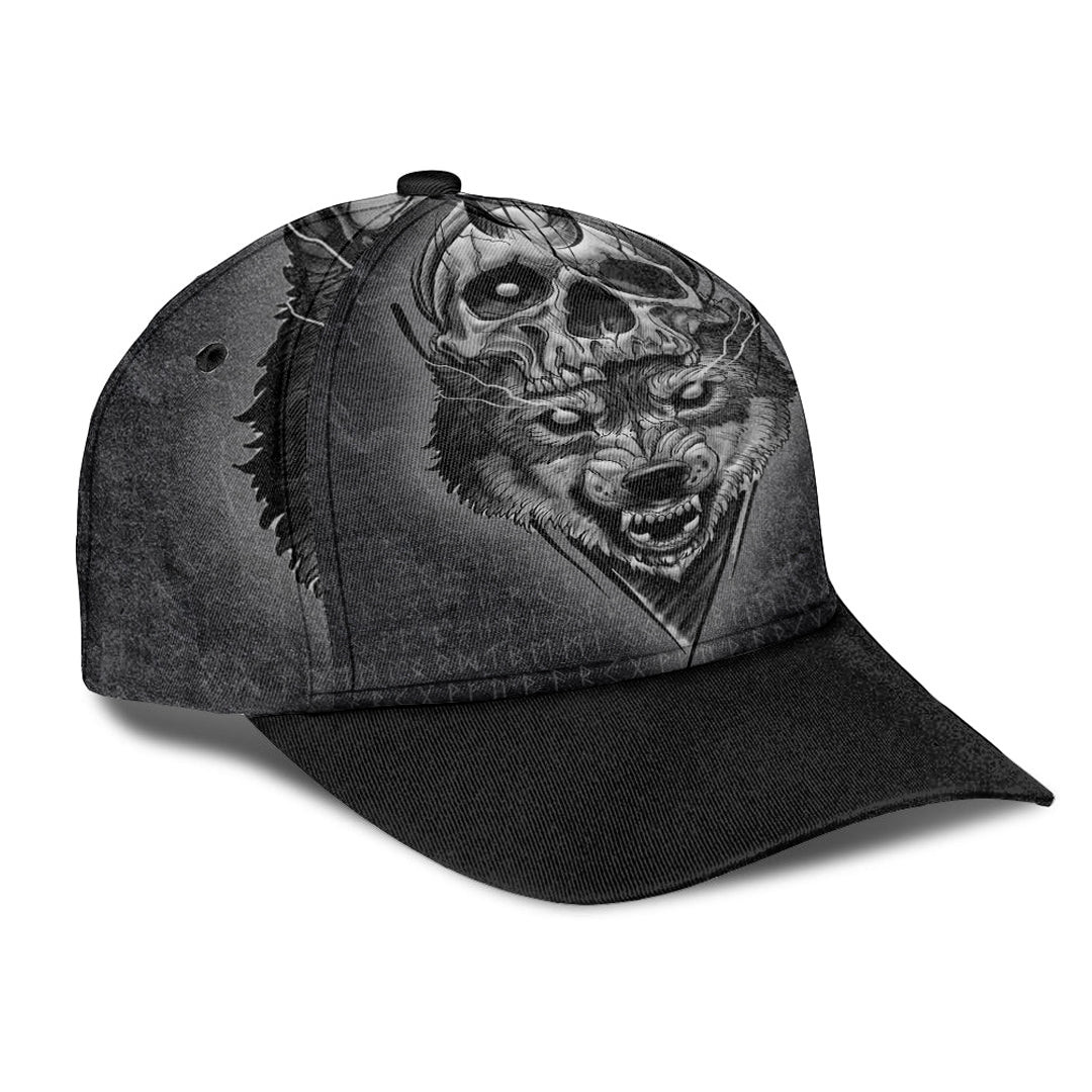 Adeenyc Classic Cap - Wolf And Skull Baseball Cap Trucker Hats Custom Hats Gifts For Men & Women