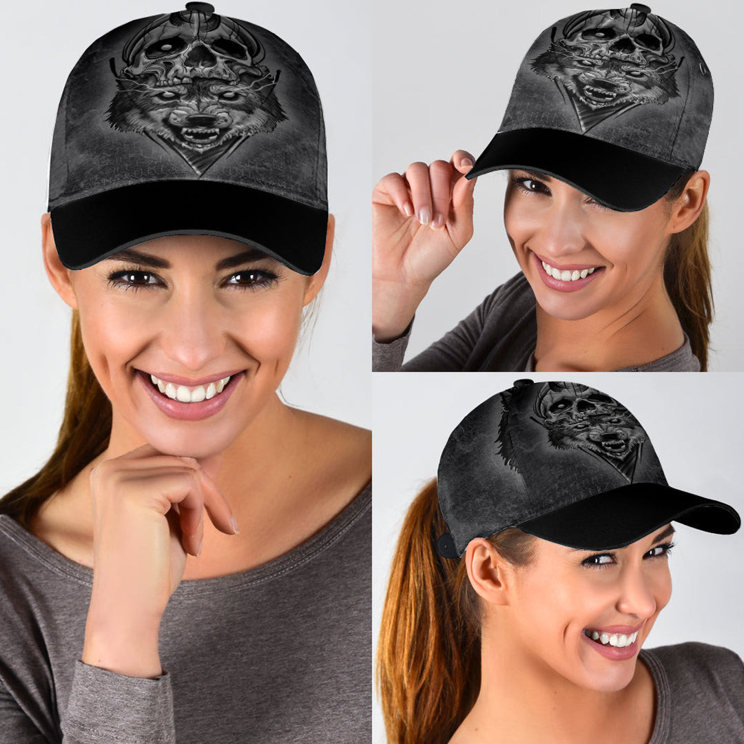 Adeenyc Classic Cap - Wolf And Skull Baseball Cap Trucker Hats Custom Hats Gifts For Men & Women