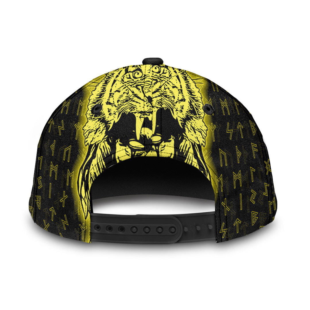 Adeenyc Classic Cap - Wolf Odin Viking Gold Baseball Cap Trucker Hats Custom Hats Gifts For Men & Women