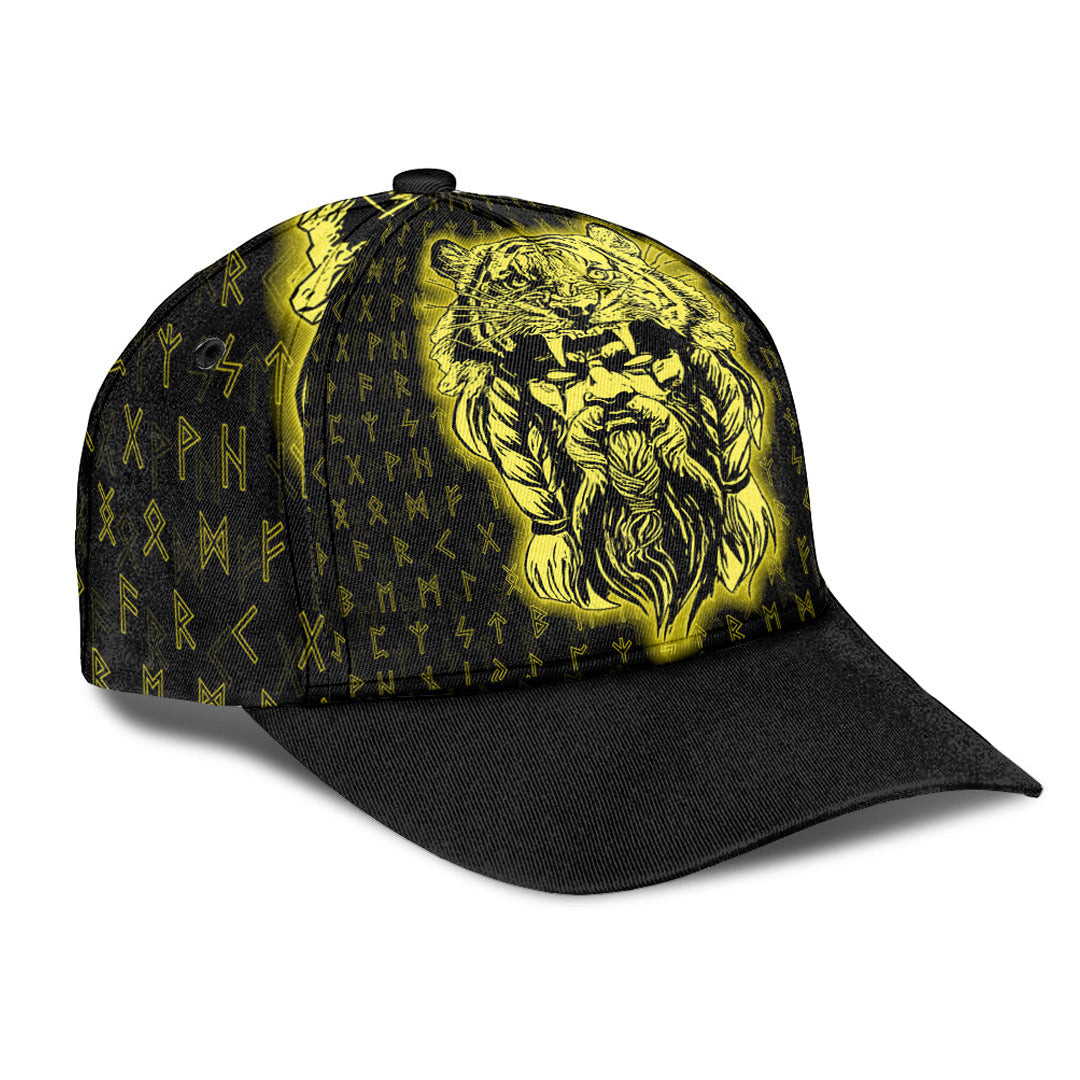 Adeenyc Classic Cap - Wolf Odin Viking Gold Baseball Cap Trucker Hats Custom Hats Gifts For Men & Women