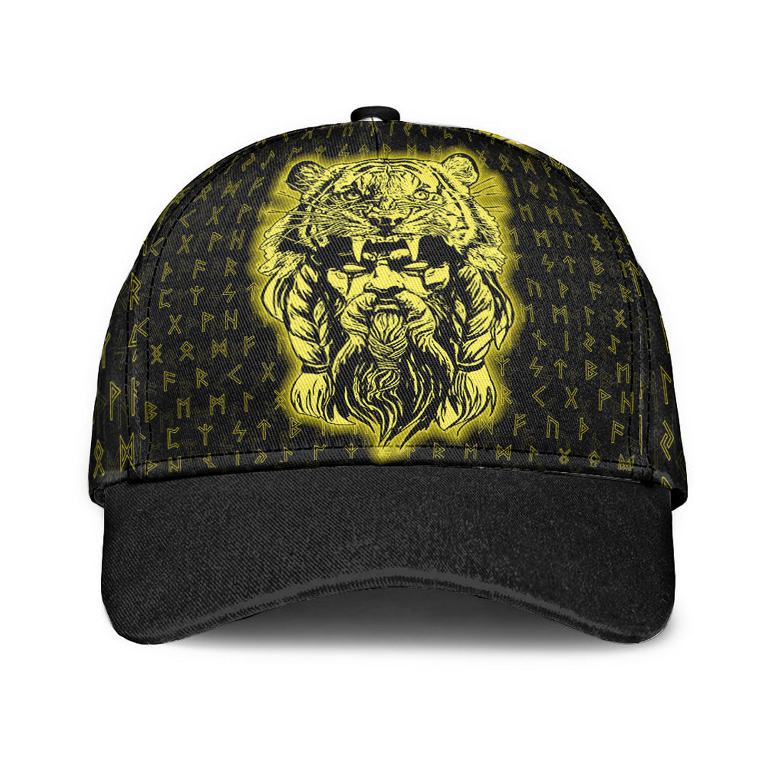 Adeenyc Classic Cap - Wolf Odin Viking Gold Baseball Cap Trucker Hats Custom Hats Gifts For Men & Women