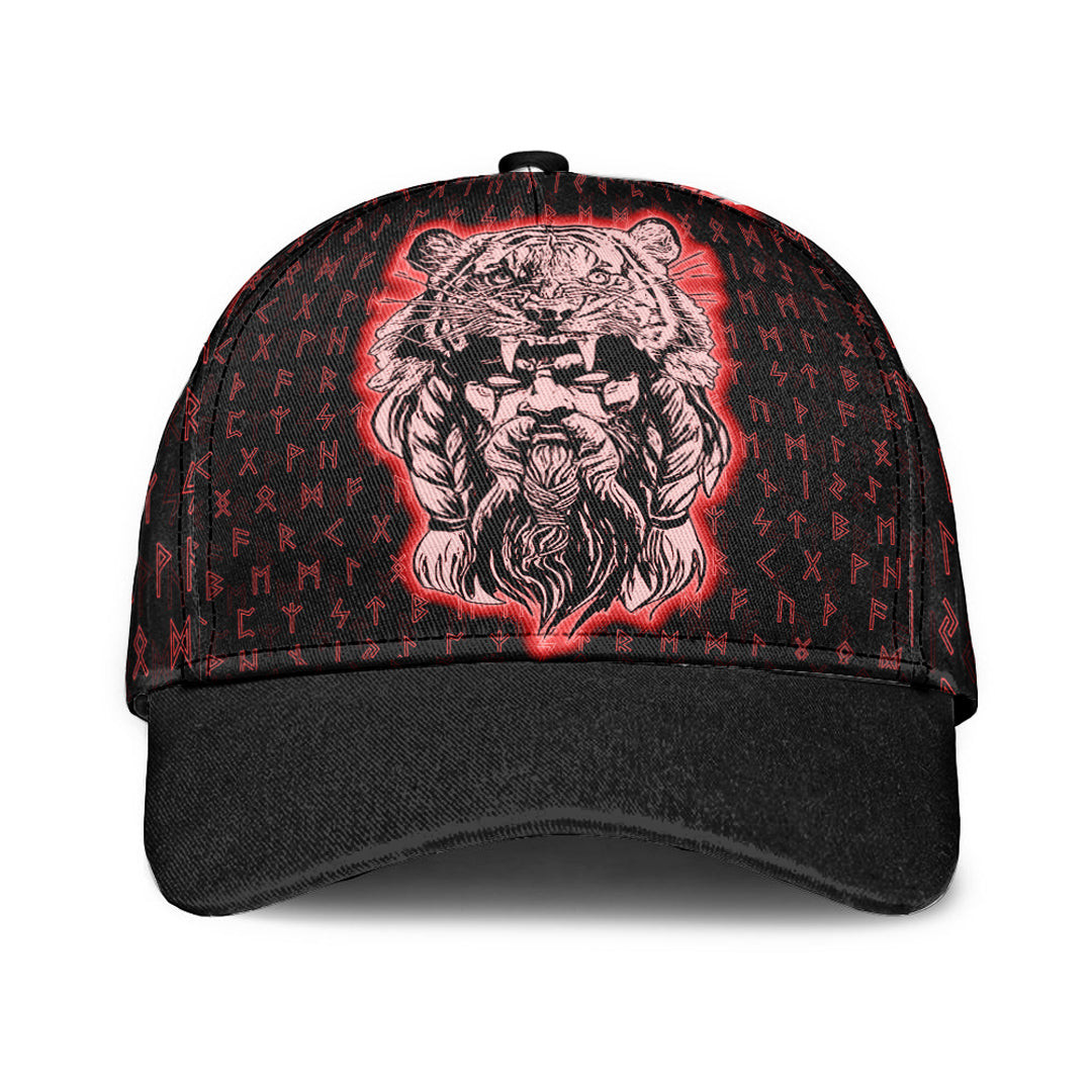 Adeenyc Classic Cap - Wolf Odin Viking Red Baseball Cap Trucker Hats Custom Hats Gifts For Men & Women