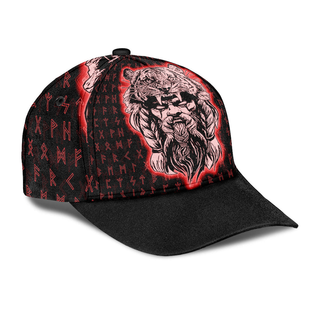 Adeenyc Classic Cap - Wolf Odin Viking Red Baseball Cap Trucker Hats Custom Hats Gifts For Men & Women