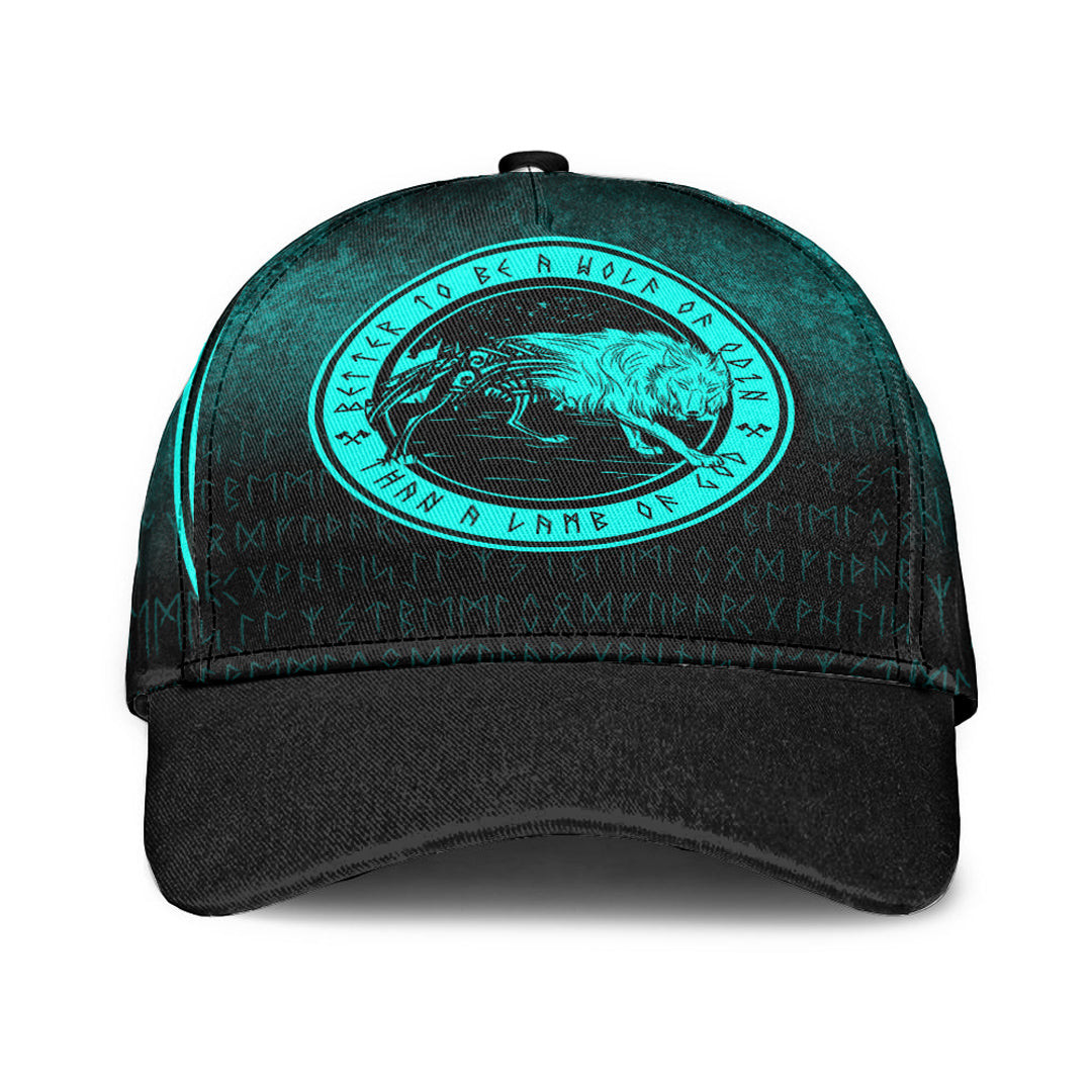 Adeenyc Classic Cap - Wolf Of Odin - Cyan Version Baseball Cap Trucker Hats Custom Hats Gifts For Men & Women