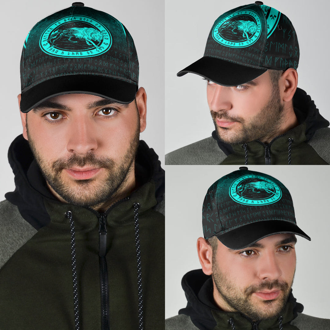 Adeenyc Classic Cap - Wolf Of Odin - Cyan Version Baseball Cap Trucker Hats Custom Hats Gifts For Men & Women