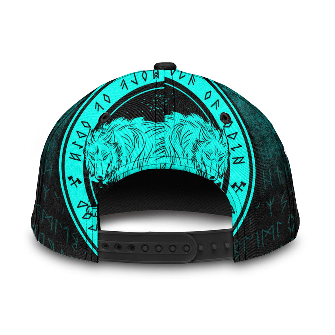 Adeenyc Classic Cap - Wolf Of Odin - Cyan Version Baseball Cap Trucker Hats Custom Hats Gifts For Men & Women