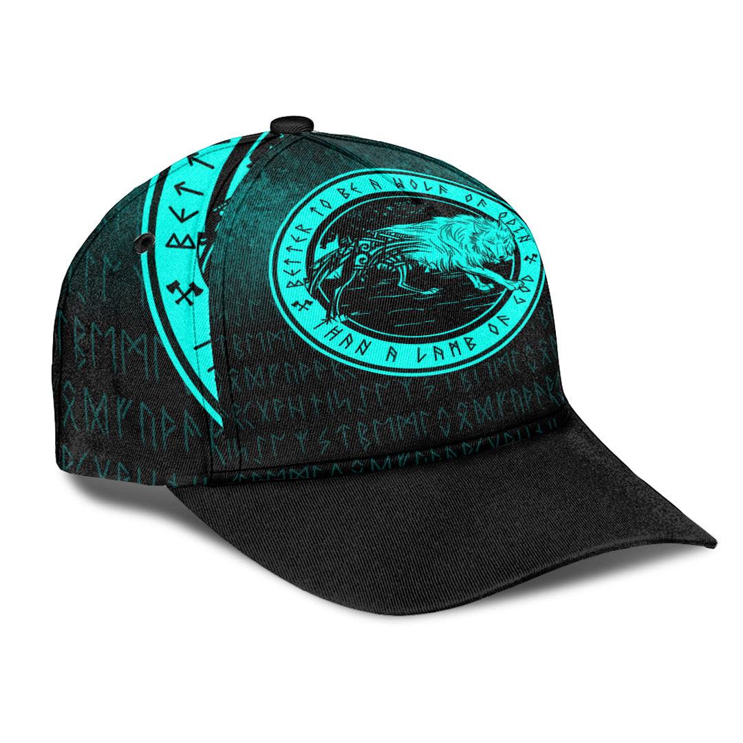 Adeenyc Classic Cap - Wolf Of Odin - Cyan Version Baseball Cap Trucker Hats Custom Hats Gifts For Men & Women